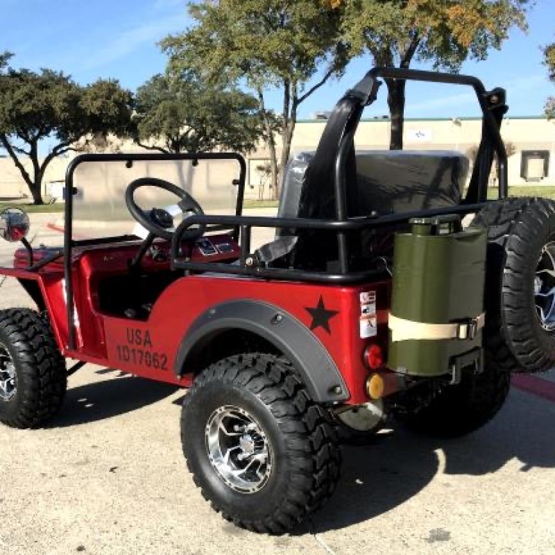 Mini Gas Golf Cart 125cc jeep Mini Truck ELITE Edition - Lifted With Custom Rims And Fender Flares