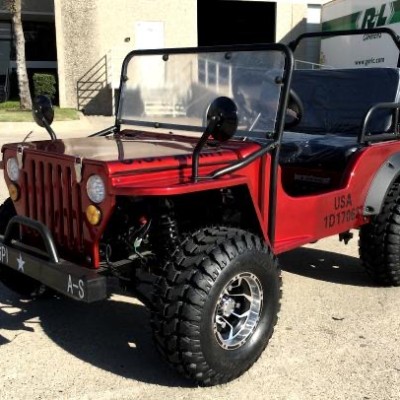 Mini Gas Golf Cart 125cc jeep Mini Truck ELITE Edition - Lifted With Custom Rims And Fender Flares