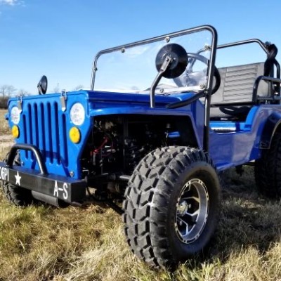 Mini Gas Golf Cart 125cc jeep Mini Truck ELITE Edition - Lifted With Custom Rims And Fender Flares